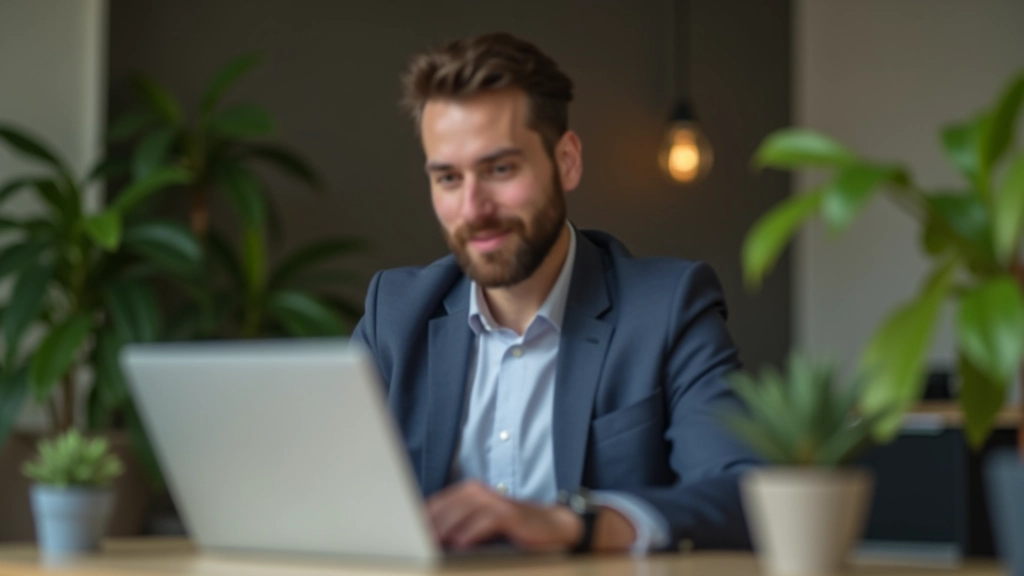 Consultant en services numériques discutant d'une offre de coaching avec un client lors d'une visioconférence professionnelle