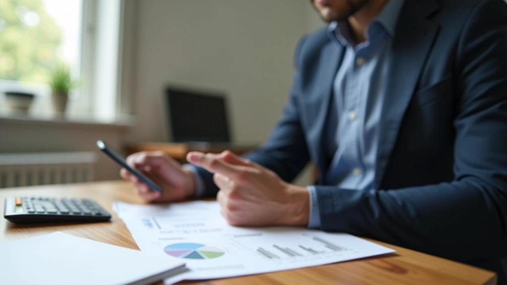 Affilié consultant des statistiques de commissions sur un téléphone mobile dans un environnement professionnel